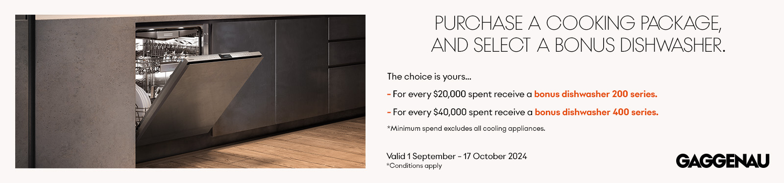 Bonus Dishwasher With Eligible Gaggenau Cooking Package Purchases