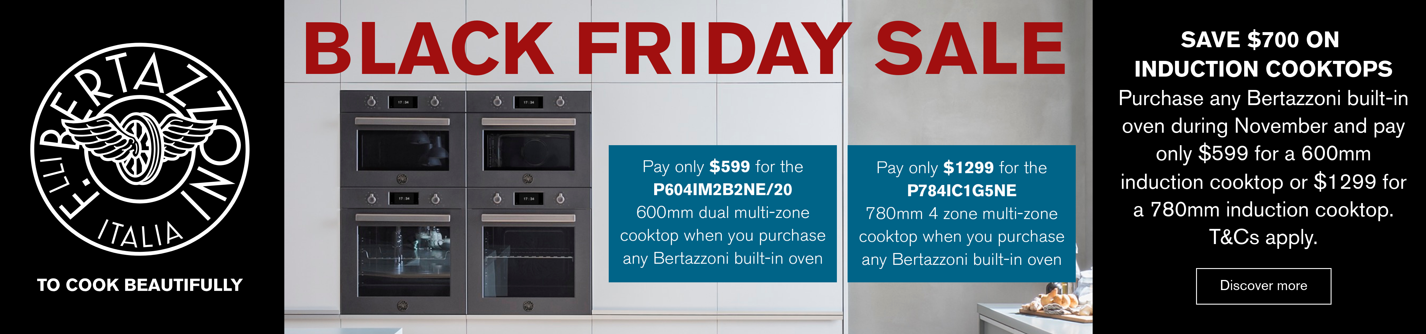 Save On Bertazzoni Built-In Oven And Cooktop Packages