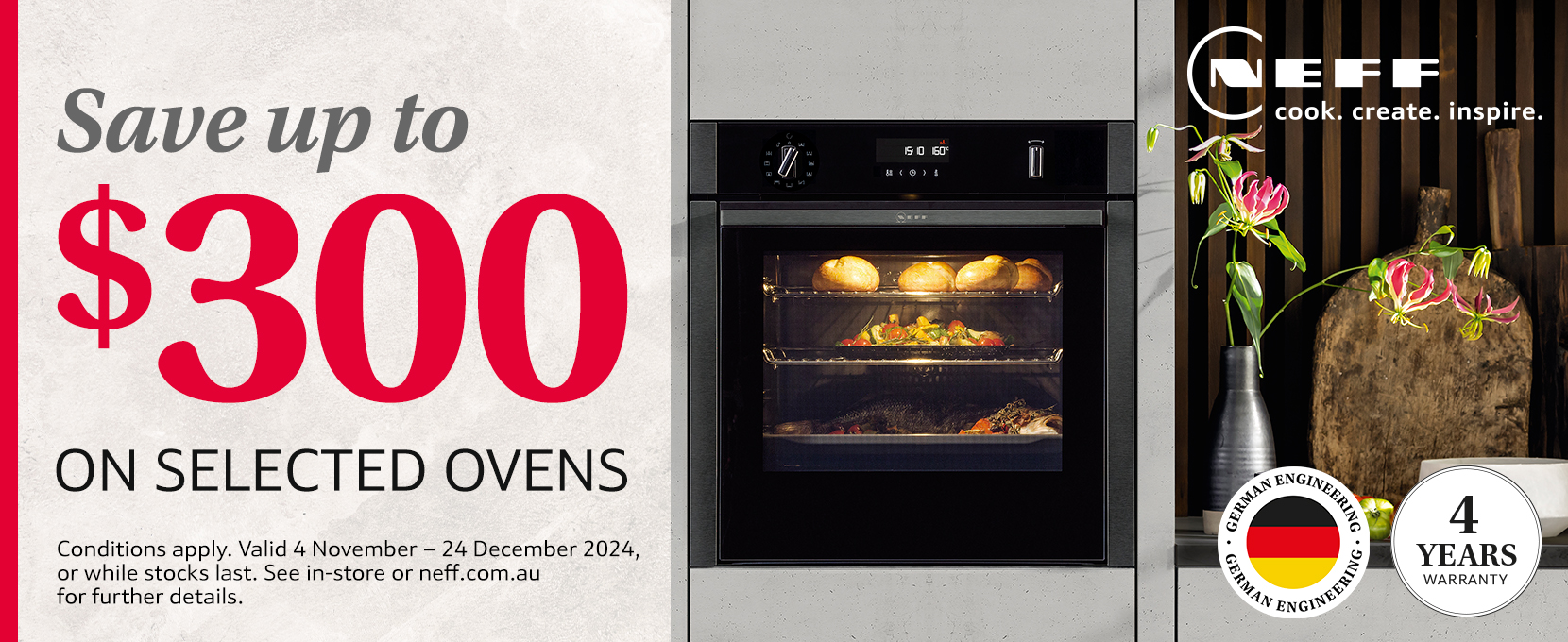 Save $300 On Selected NEFF Ovens at Elite Appliances