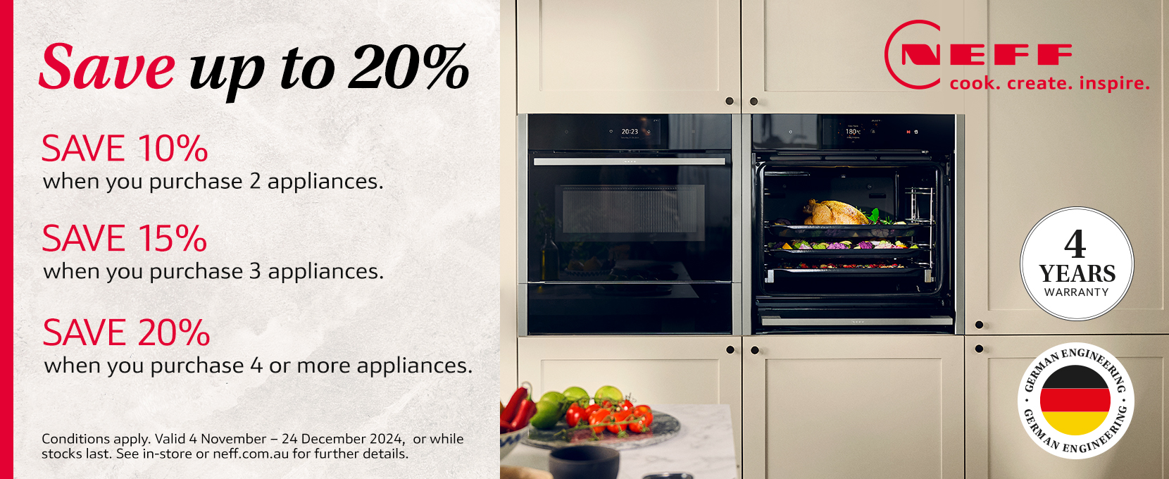 Save Up To 20%* On NEFF Appliance Packages at Elite Appliances