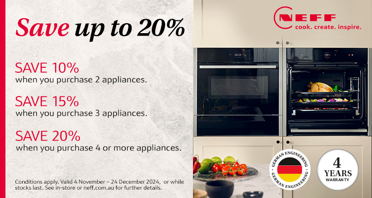 Save Up To 20%* On NEFF Appliance Packages at Elite Appliances