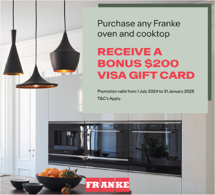 Purchase Any Franke Oven And Cooktop In One Transaction And Receive A Bonus $200 Visa Gift Card