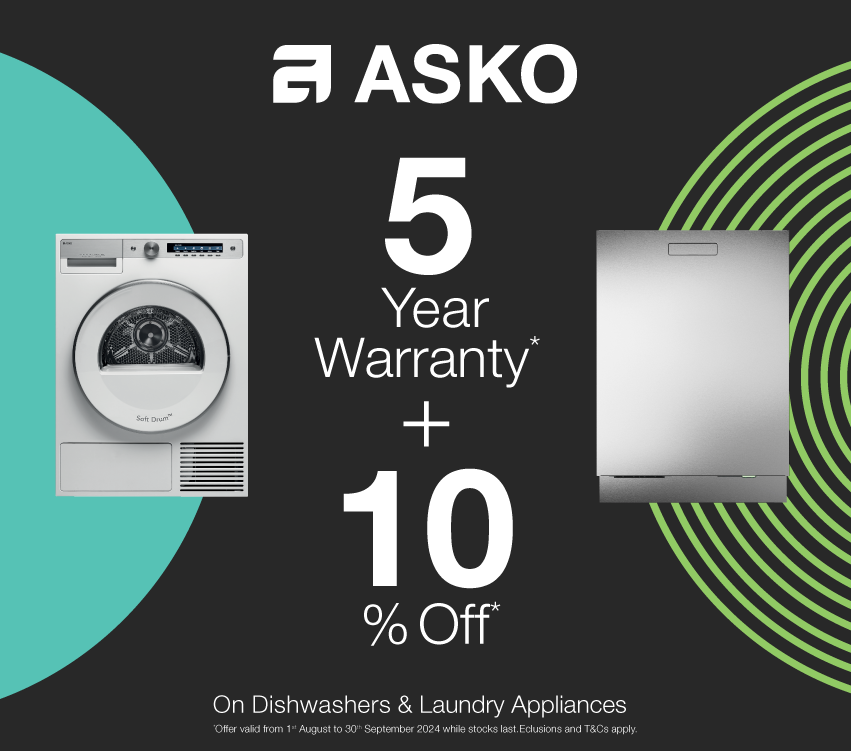 5 Year Warranty\ *Plus 10%* Off ASKO Dishwashers And Laundry Appliances