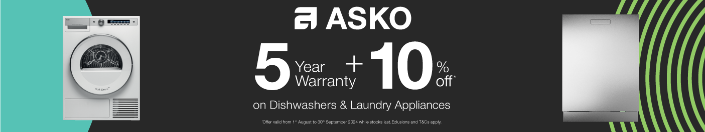 5 Year Warranty\ *Plus 10%* Off ASKO Dishwashers And Laundry Appliances at Elite Appliances