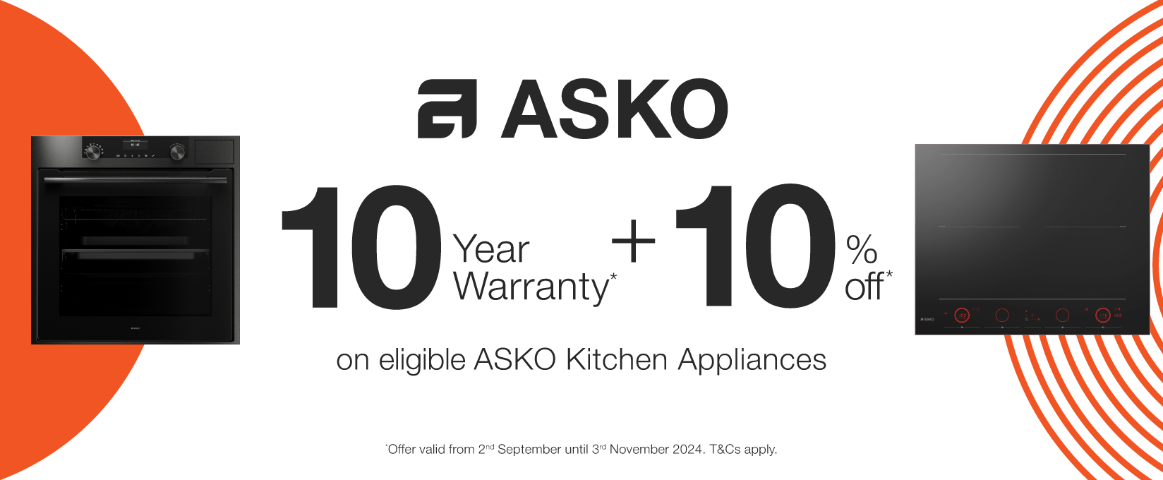 10 Year Warranty Plus 10% Off ASKO Kitchen Appliances at Elite Appliances