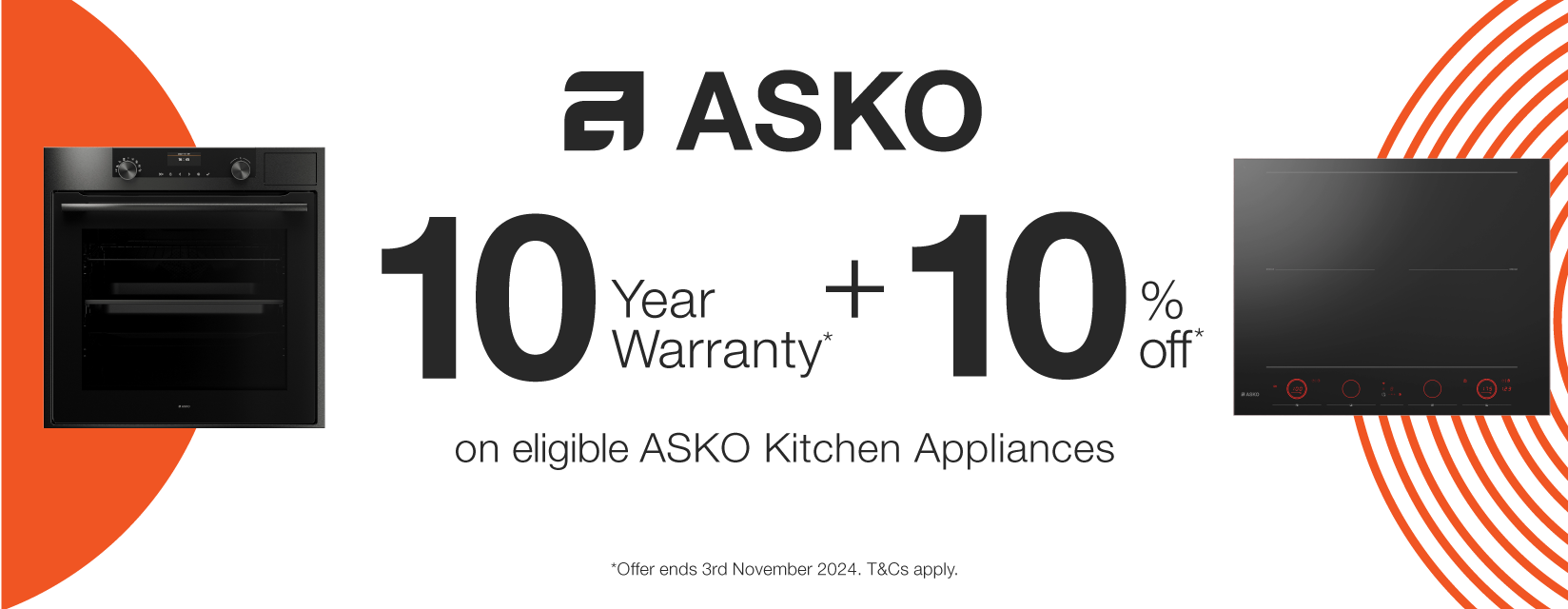 10 Year Warranty Plus 10% Off ASKO Kitchen Appliances at Elite Appliances