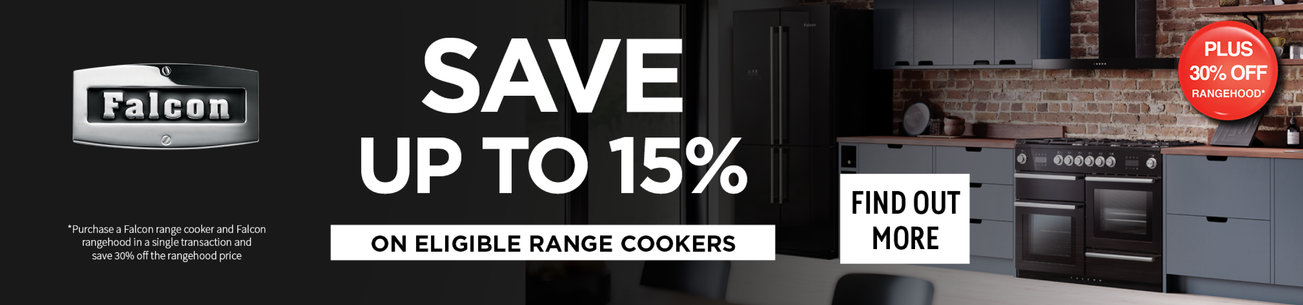 Save Up To 15% On Eligible Falcon Range Cookers