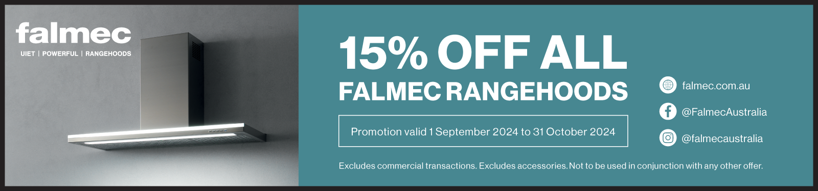 15% Off Full Falmec Range