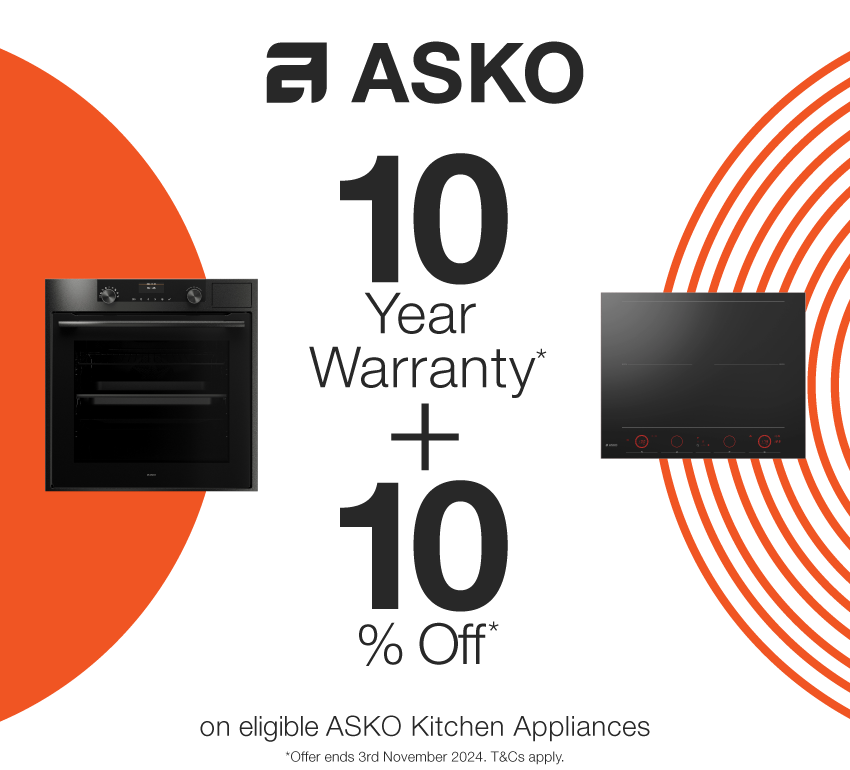 10 Year Warranty* Plus 10% Off* ASKO Kitchen Appliances