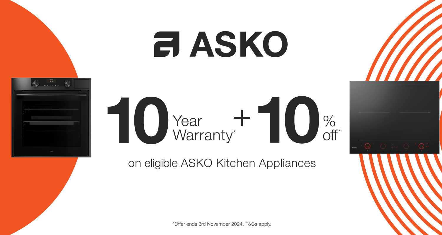 10 Year Warranty* Plus 10% Off* ASKO Kitchen Appliances at Elite Appliances