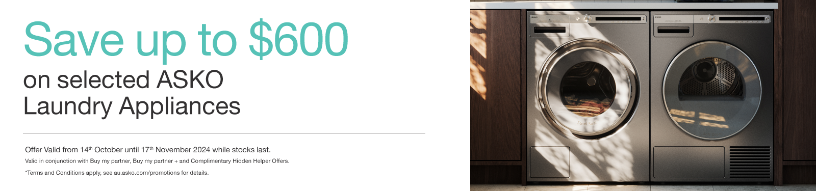 Save Up To $600 On Selected ASKO Laundry Appliances