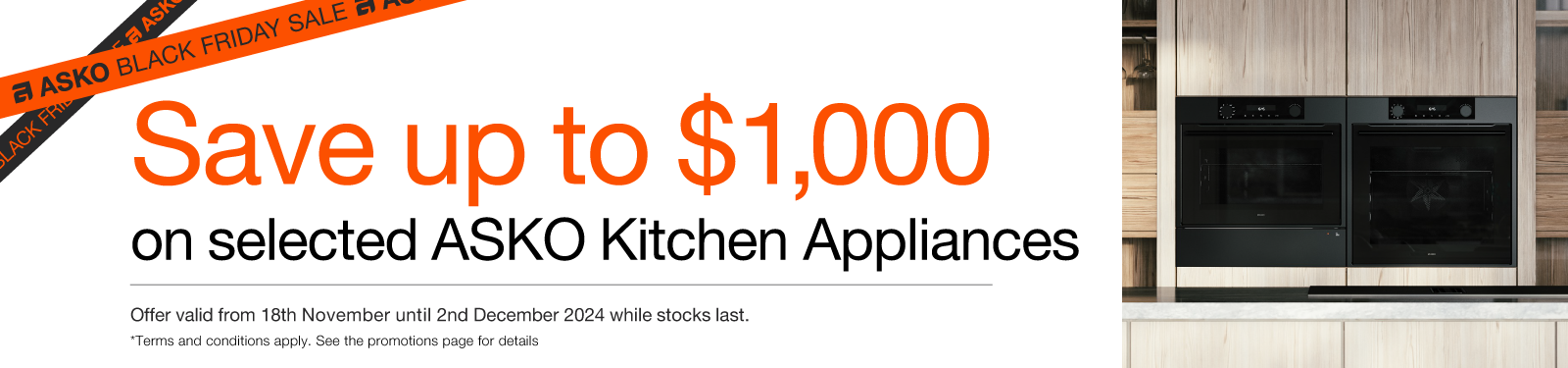 Save Up To $1000* On Selected ASKO Kitchen Appliances