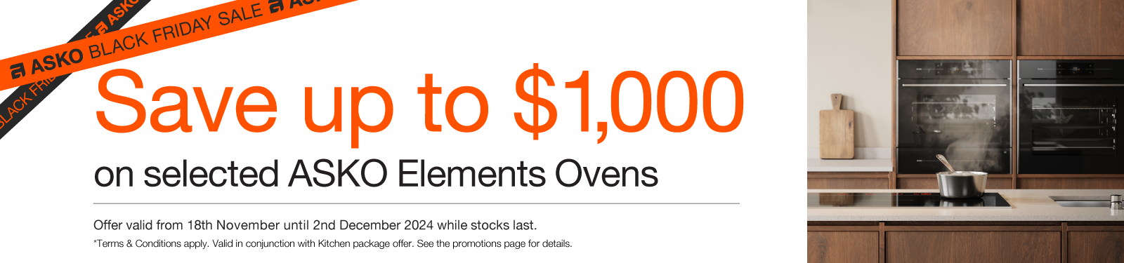 Save Up To $1000* On Selected ASKO Elements Ovens