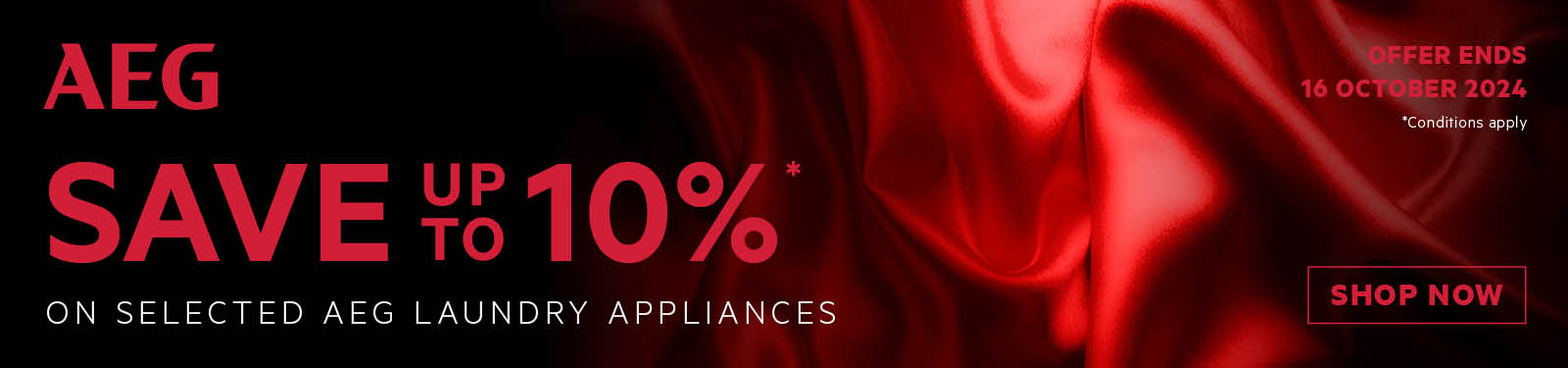 Save Up To 10% On Selected AEG Laundry Appliances