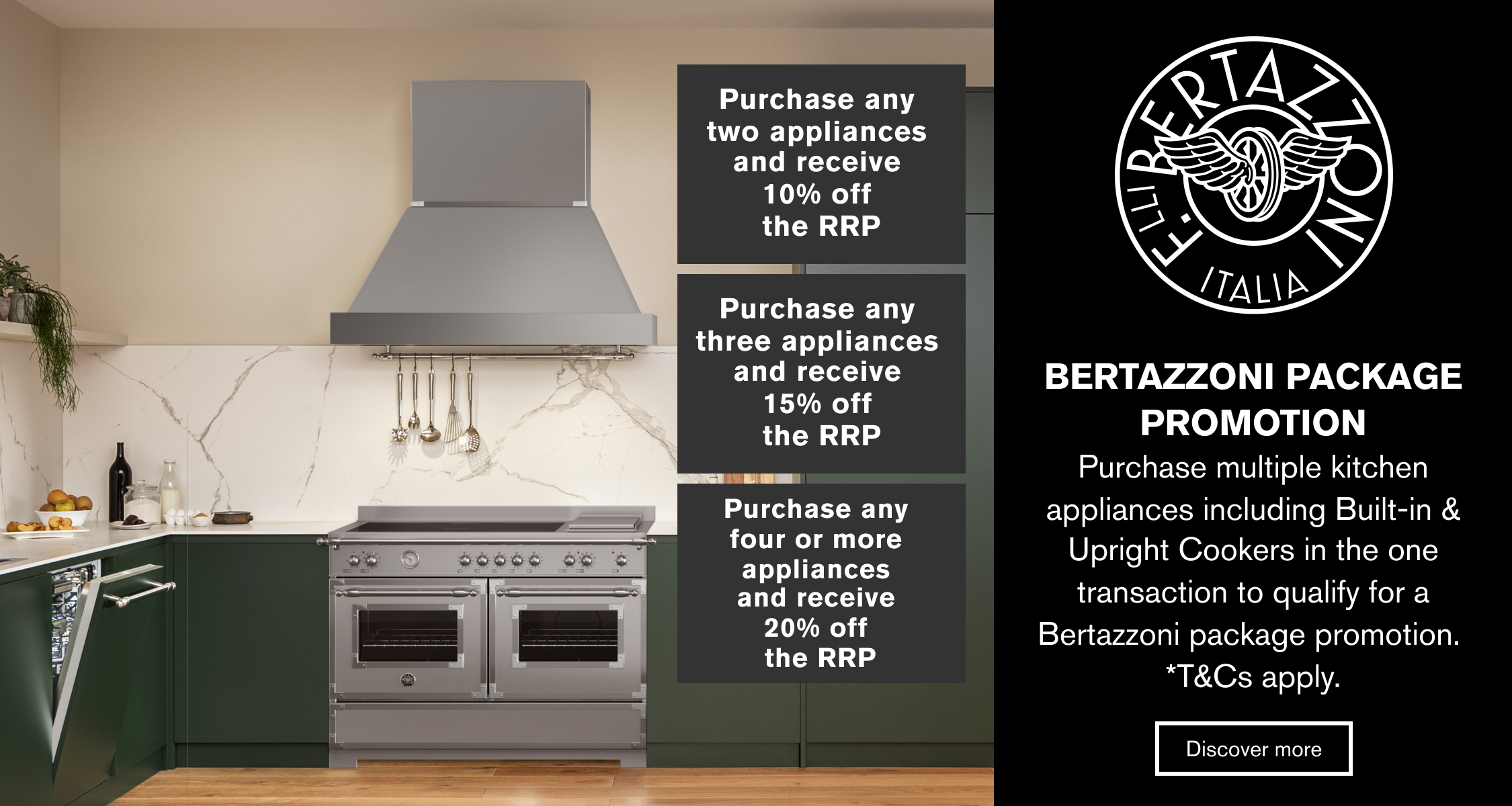 Save Up To 20% On Bertazzoni Kitchen Packages at Elite Appliances