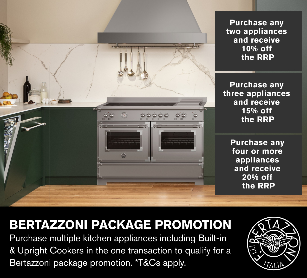 Save Up To 20% On Bertazzoni Kitchen Packages