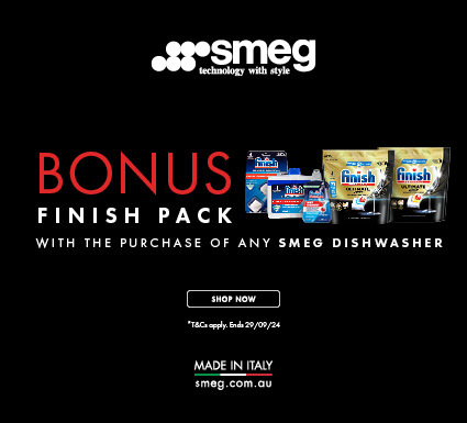 Bonus Finish Pack On Selected Smeg Dishwashers