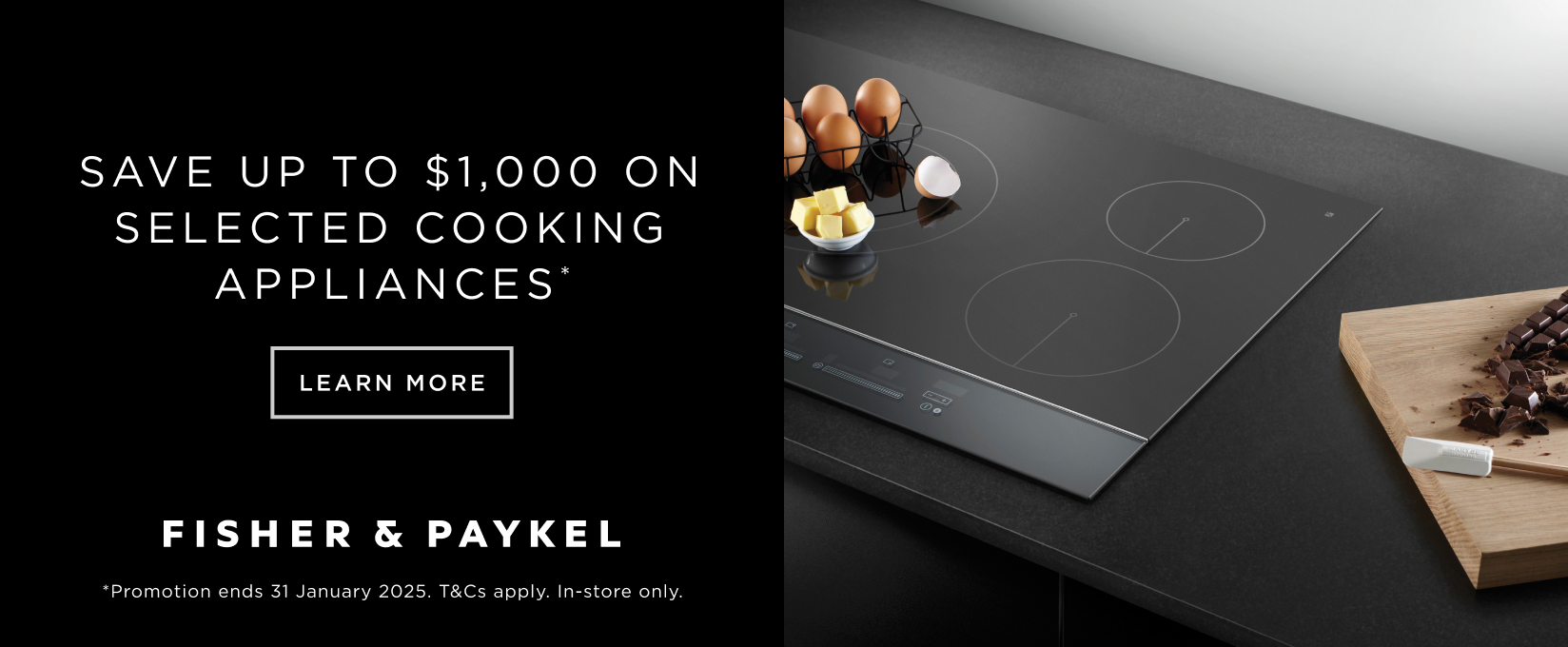 Save Up To $1,000* On Selected Fisher & Paykel Cooking Appliances at Elite Appliances